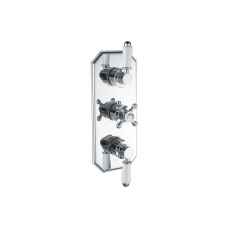 Chrome Recessed Traditional Shower Valve for Two Outlets